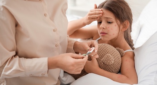 Вирусная сыпь и температура у ребёнка